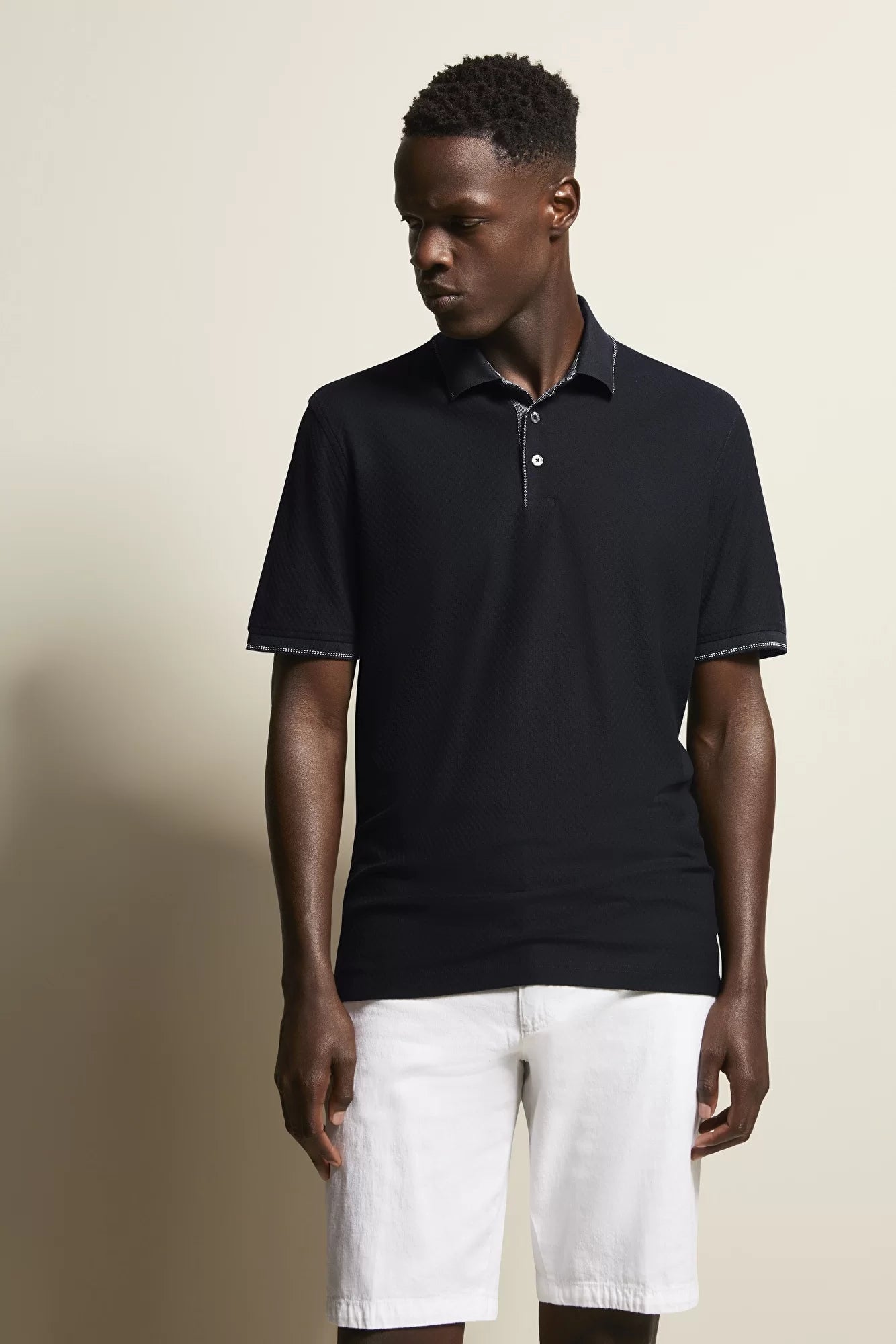 Lightweight black polo shirt hotsell