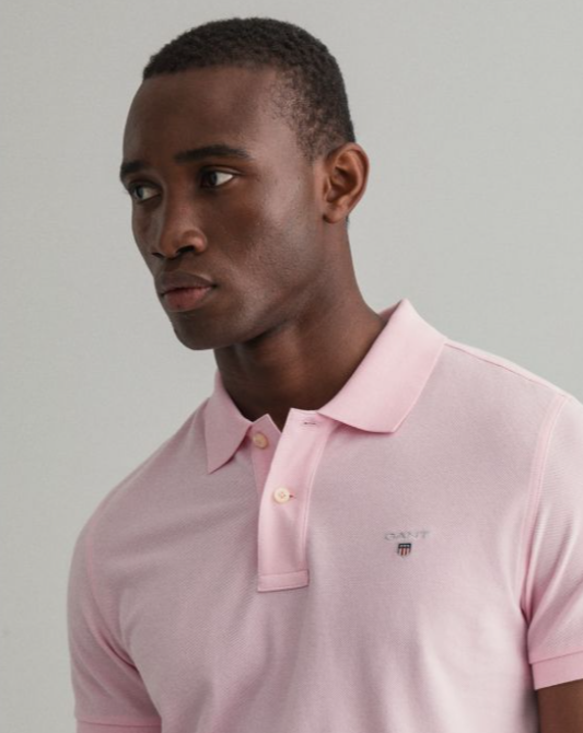 Gant pink polo clearance shirt