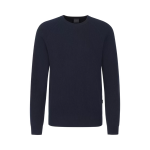 Bugatti - Crew-Neck Lambswool Sweater, Navy