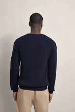 Load image into Gallery viewer, Bugatti - Crew-Neck Lambswool Sweater, Navy
