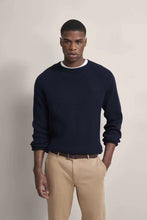 Load image into Gallery viewer, Bugatti - Crew-Neck Lambswool Sweater, Navy
