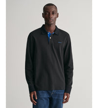 Load image into Gallery viewer, GANT - Reg Contrast Pique LS Rugger, Black
