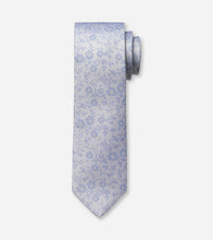 Load image into Gallery viewer, Olymp- Floral Silk Tie, Smoke Blue
