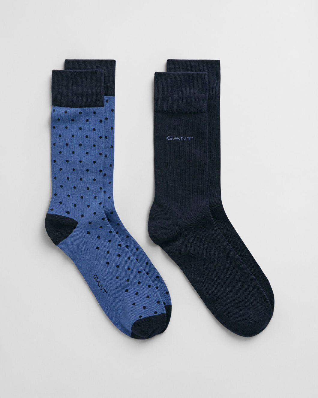 GANT - 2 Dot & Solid Socks,  Vintage Blue