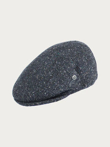 Bugatti - Hat With Herringbone Pattern, Denim Blue