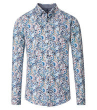 Load image into Gallery viewer, Casa Moda - Casual Fit Shirt, Flower Blue
