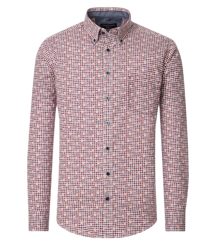 Casa Moda - Casual Fit Shirt, Dot Print