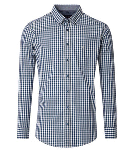 Casa Moda - Casual Fit Shirt, Gingham, Green-Blue