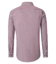 Load image into Gallery viewer, Casa Moda - Casual Fit Checked Shirt, Burgundy
