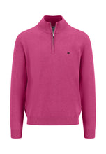 Load image into Gallery viewer, Fynch Hatton - Half Zip Knit Jumper, Magenta
