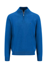 Load image into Gallery viewer, Fynch Hatton - Half Zip Knit Jumper, Strong Blue
