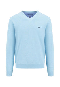 Fynch Hatton - V Neck, Light Blue