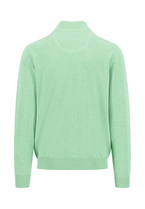 Fynch Hatton - Half Zip Knit Jumper, Green