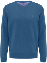 Load image into Gallery viewer, Fynch Hatton - V-Neck Jumper, Blue
