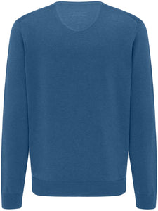 Fynch Hatton - V-Neck Jumper, Blue