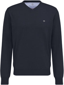 Fynch Hatton - V-Neck Jumper, Navy