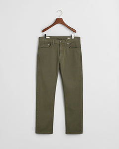 GANT - Regular Desert Jeans, Dark Earthy Green