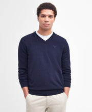 Load image into Gallery viewer, Barbour - Essential Lambs Wool V Neck, Navy
