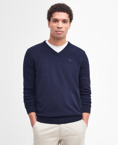 Barbour - Essential Lambs Wool V Neck, Navy