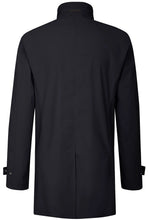 Load image into Gallery viewer, Bugatti - Mid Length Stretch Coat, Band Collar, Navy
