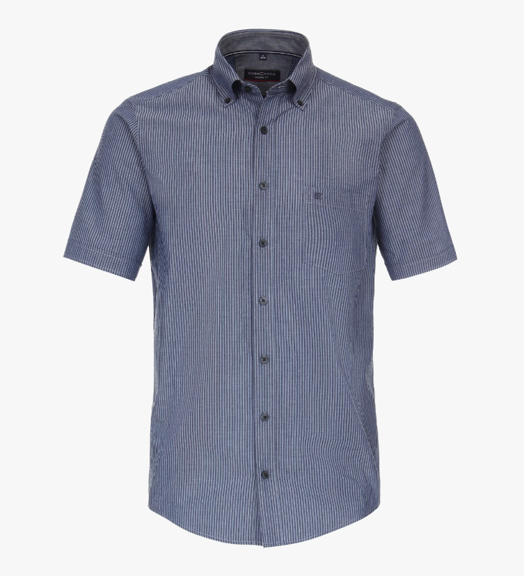 Casa Moda - Striped Print, Short Sleeve Shirt (L & XL ONLY)