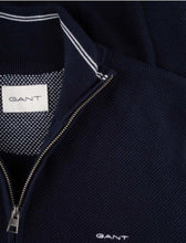 Load image into Gallery viewer, GANT - Cotton Pique Half Zip, Evening Blue
