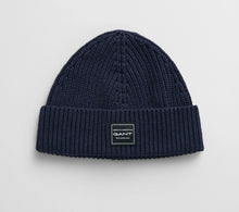 Load image into Gallery viewer, GANT - Cotton Ribbed Beanie, Navy
