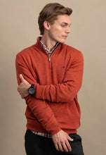 Load image into Gallery viewer, Fynch Hatton - Quarter Zip Knit Jumper, Rust
