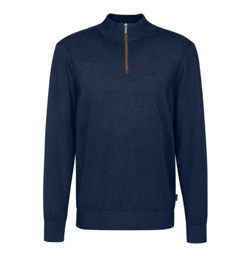 Bugatti - Cotton Cashmere Half Zip, Blue