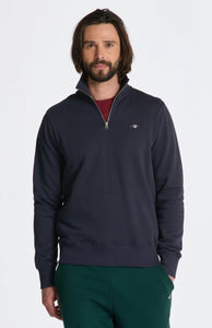 GANT - Reg Shield Halfzip Sweat, Midnight Blue