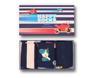 Happy Socks - 3 Pack Navy, Gift Set