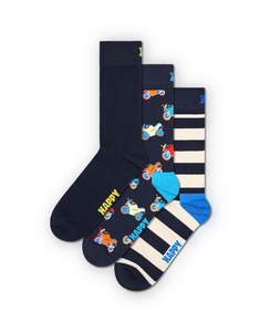 Happy Socks - 3 Pack Navy, Gift Set