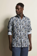 Load image into Gallery viewer, Bugatti - Pure Linen Shirt, Leaves print
