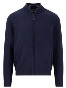 Fynch Hatton -  Full Zip Cardigan, Navy 690