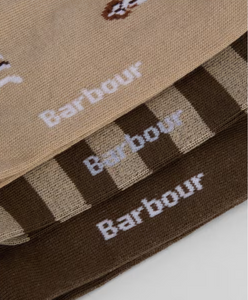 Barbour - Beagle Dog 3-Pack Sock Gift Set, Tan