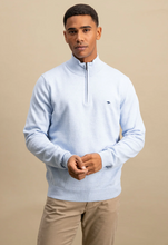 Load image into Gallery viewer, Fynch Hatton - Half Zip Knit Jumper, Light Blue
