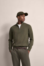 Load image into Gallery viewer, Bugatti - Cotton Cashmere Half Zip, Forest Green
