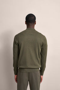 Bugatti - Cotton Cashmere Half Zip, Forest Green