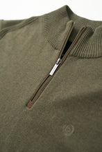 Load image into Gallery viewer, Bugatti - Cotton Cashmere Half Zip, Forest Green
