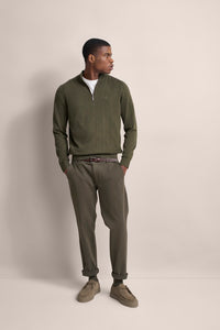 Bugatti - Cotton Cashmere Half Zip, Forest Green