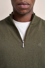 Load image into Gallery viewer, Bugatti - Cotton Cashmere Half Zip, Forest Green
