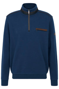 Bugatti - Half Zip Sweatshirt, Blue