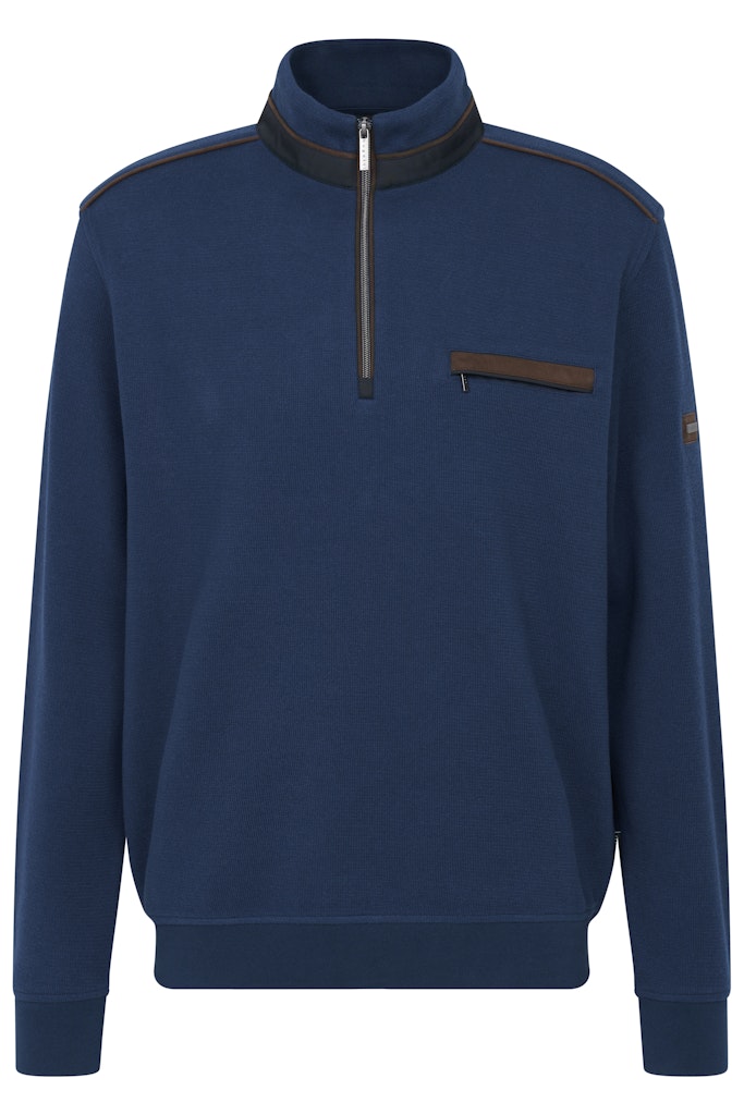 Bugatti - Half Zip Sweatshirt, Blue