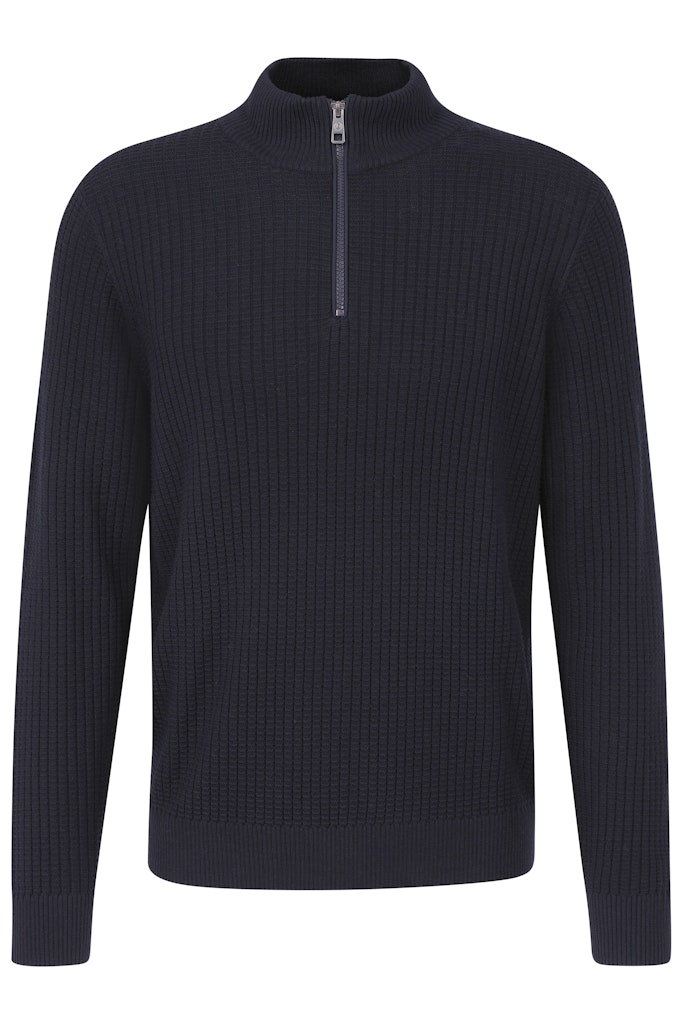 Bugatti - 1/4 Zip Knit, Boxed, Navy