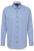 Load image into Gallery viewer, Bugatti - Botton Down Shirt Geometric Print Shirt Blue
