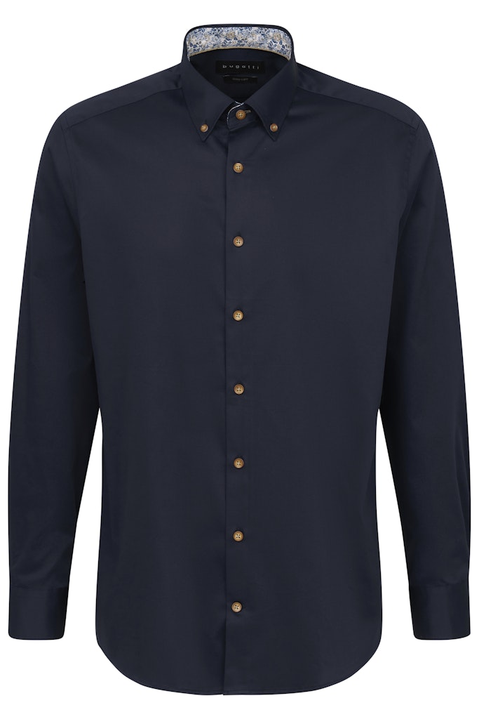 Bugatti - Button Down Navy Trimmer Shirt