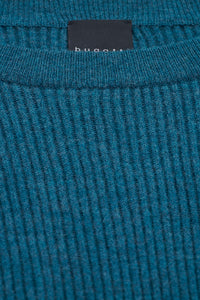 Bugatti - Crew-Neck Lambswool Sweater, Teal