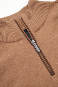 Bugatti - Cotton Cashmere Half Zip, Beige