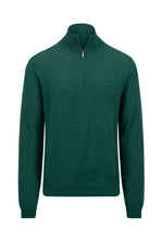 Load image into Gallery viewer, Fynch Hatton - 3XL Cashmere Half Zip, Dark Emerald
