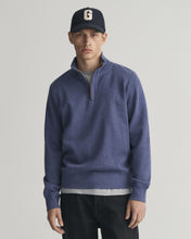 Load image into Gallery viewer, GANT - Sacker Rib Half-Zip Sweatshirt, Blue Melange(XL &amp; XXL Only)
